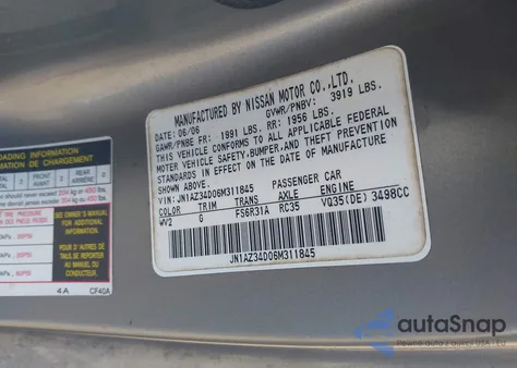 2006 Nissan 350Z from USA, damaged, VIN JN1AZ34D06M311845